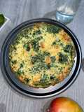 Crustless Salmon and Spinach Quiche