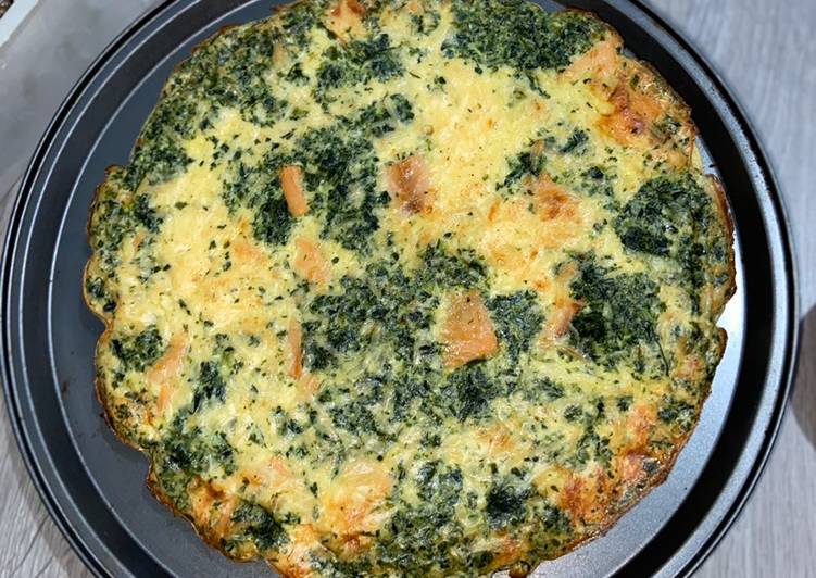 Comment Faire Des Quiche sans pâte saumon et épinard