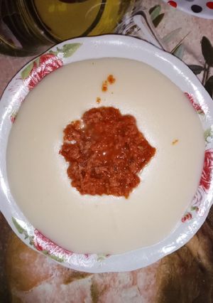 صورة لوصفة لابيري بمكونات تمدلها بنة مختلفة😋مع صلصة التونة🥫 روعة
