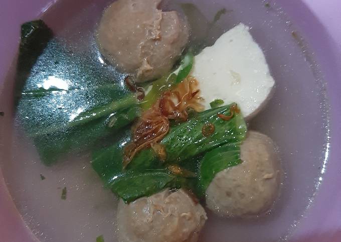 Bagaimana Menyiapkan Bakso Tahu sayuran kuah bening Anti Gagal