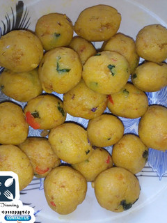 A picture of Rava Balls(Semolina Balls).