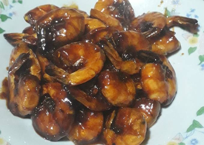 Udang Bakar Saus Madu