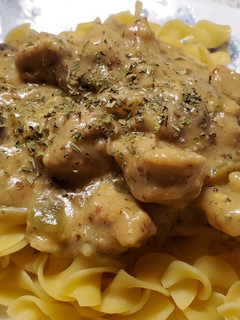 A picture of Lauren's Chicken Stroganoff.