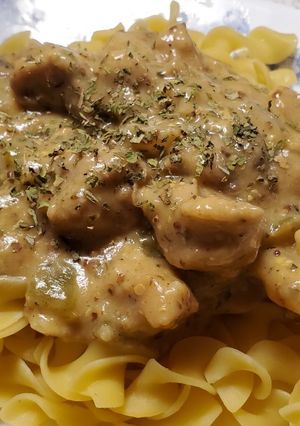 A picture of Lauren's Chicken Stroganoff.