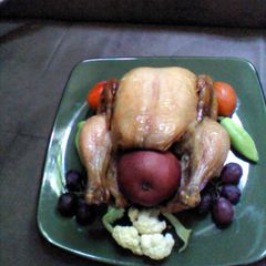 Oven baked smoked chicken A picture of Oven baked smoked chicken.