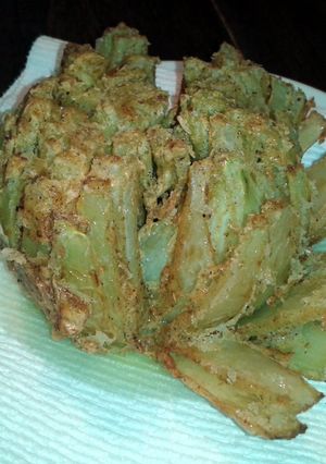 A picture of blooming onion.
