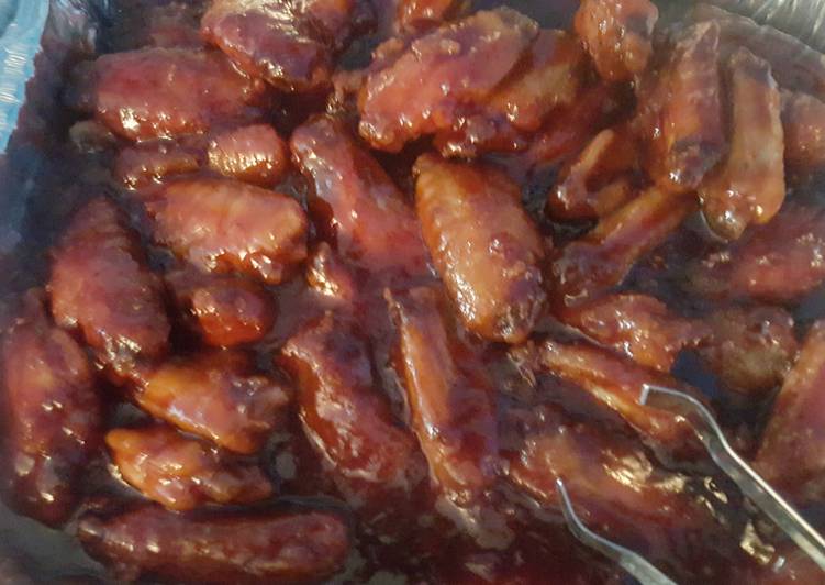 Recipe of Any-night-of-the-week KUISINES FAMOUS HONEY BBQ WINGS