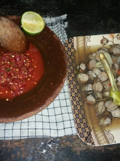 Foto resep Asam kerang pedas + sambal pedas jeruk nipis😘