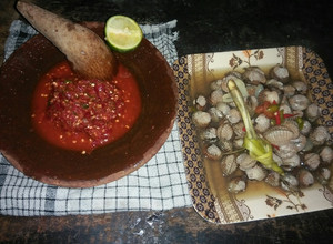 Foto resep Asam kerang pedas + sambal pedas jeruk nipis😘