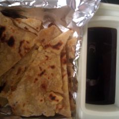 A picture of sweet potato paratha.