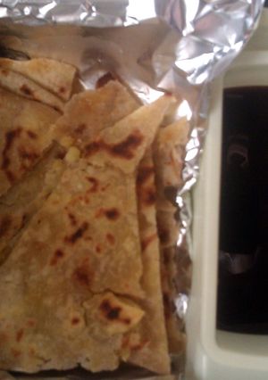A picture of sweet potato paratha.