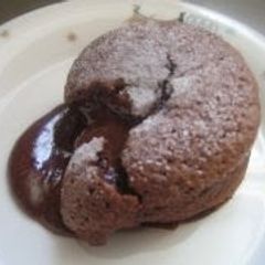 A picture of Molten Chocolate Cake for Valentine's Day.