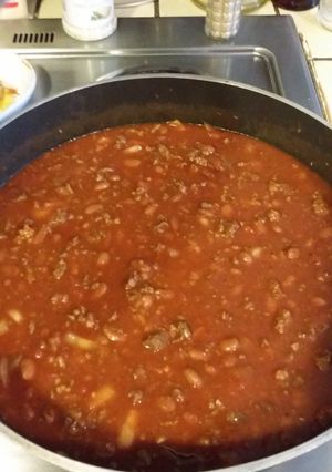 A picture of Deer meat chili.