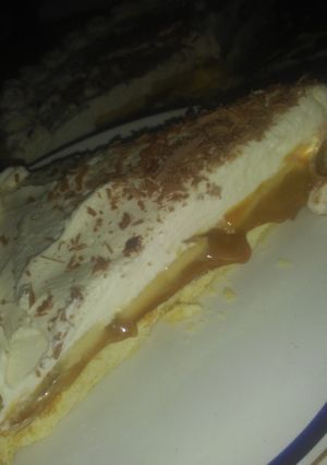 Una foto de Tarta banana split