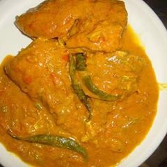 Fish in coconut curry A picture of Fish in coconut curry.