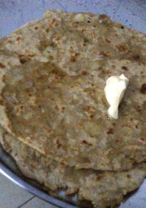 A picture of aloo parathas.