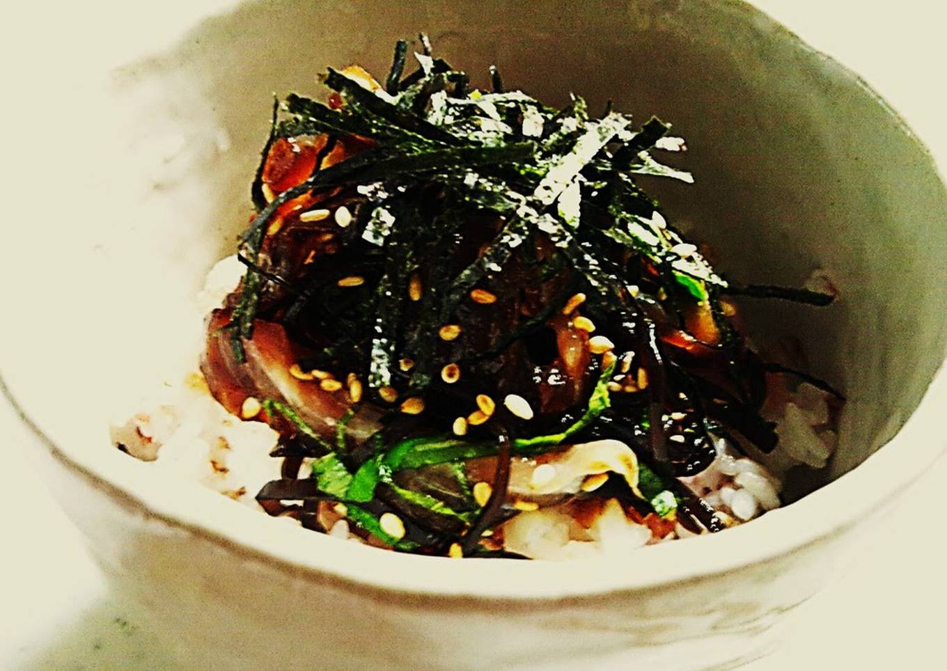 Shio-Kombu Marinated Red Sea Bream Sashimi and Rice