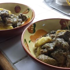 A picture of Lamb Tagine with Preserved Lemons.