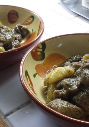 A picture of Lamb Tagine with Preserved Lemons.