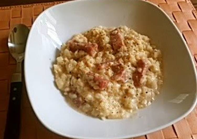 Easiest Way to Cook Perfect Time-Saver Carbonara Risotto
