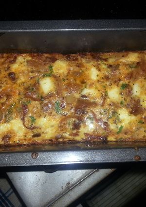 A picture of mushroom bake.