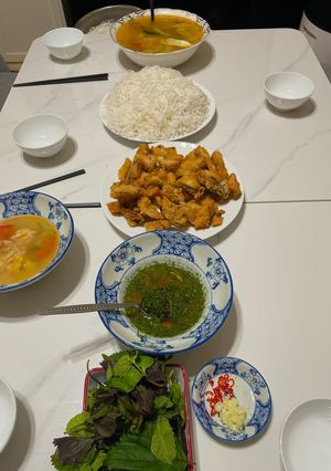 Hình của món Bún cá chấm.