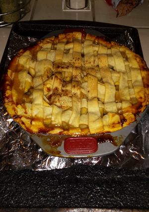 A picture of Tricia's Apple Pie - sugar free not taste free.