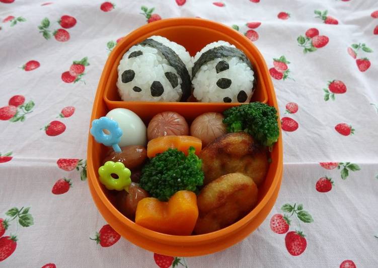 Recipe of Super Quick Homemade Wee Panda Onigiri Charaben