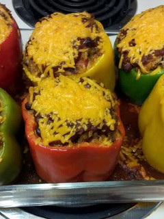 A picture of Stuffed bell peppers.