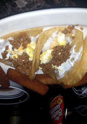 A picture of Breakfast tacos.