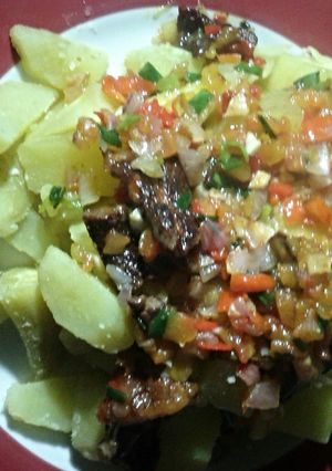 A picture of Saucy sweet potatoes.