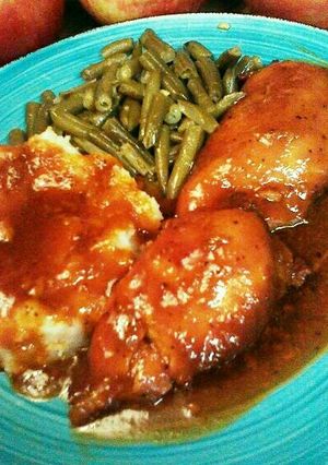 A picture of Crockpot Apricot Chicken.