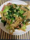 Easy Yaki Udon with BBQ Sauce