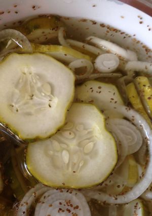 A picture of Refrigerator Pickles.