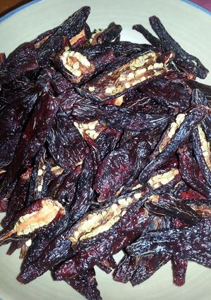 A picture of Dehydrated Chipolte Peppers.