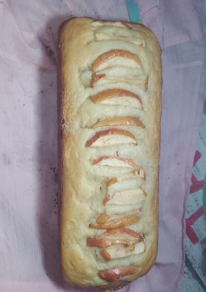 Una foto de Budín de manzanas y avena