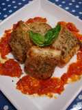 Pan Fried Pork-Wrapped Hanpen Fish Cakes with Basil
