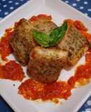 Pan Fried Pork-Wrapped Hanpen Fish Cakes with Basil