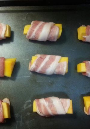 A picture of Bacon Wrapped Butternut Squash.