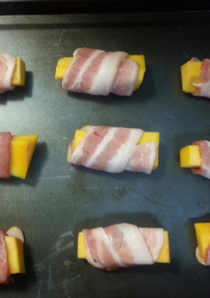 A picture of Bacon Wrapped Butternut Squash.