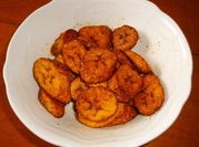 A picture of fried yam and plantain