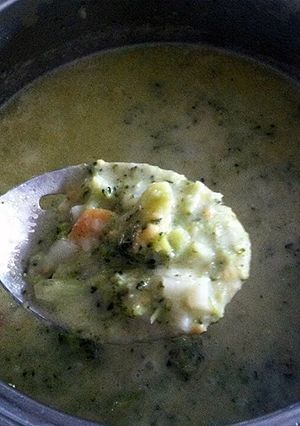 A picture of Broccoli Cheese Soup.