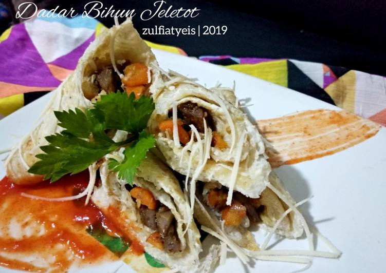 Bahan Menyiapkan Dadar Bihun Jeletot, Sempurna