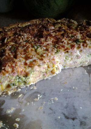 A picture of Ham & Broccoli Quiche.