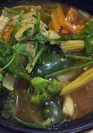 Hình của món Lẩu kim chi hải sản.