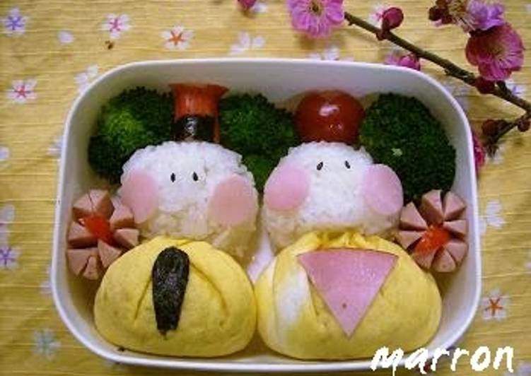 Easiest Way to Prepare Perfect Omelette-style Bento for Doll&#39;s Festival