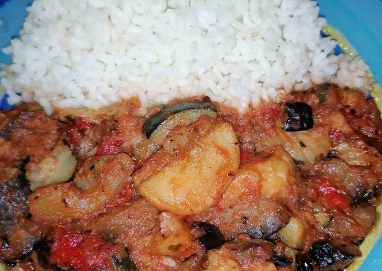 Pisto con arroz