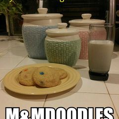 A picture of Teri's M&MDoodle Cookie.