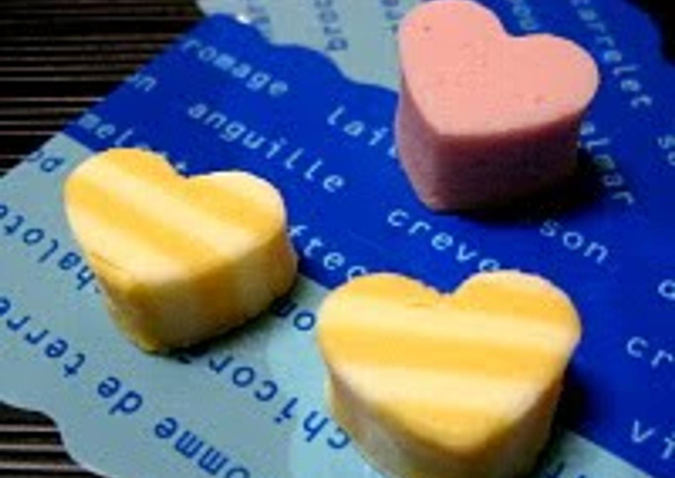 Cute Striped Cheese Hearts