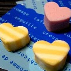 Cute Striped Cheese Hearts A picture of Cute Striped Cheese Hearts.